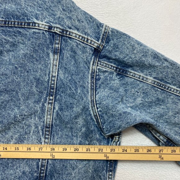 VINTAGE Levis Denim Trucker Jacket Mens XL Acid Wash 70507-0219 Made in USA - Picture 11 of 13